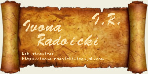 Ivona Radoički vizit kartica